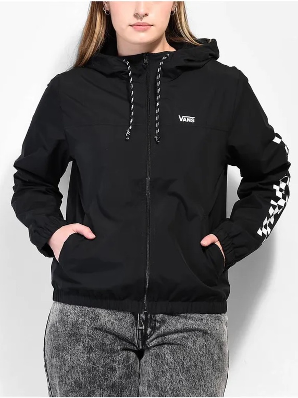 Vans Black Hooded lightweight Jacket